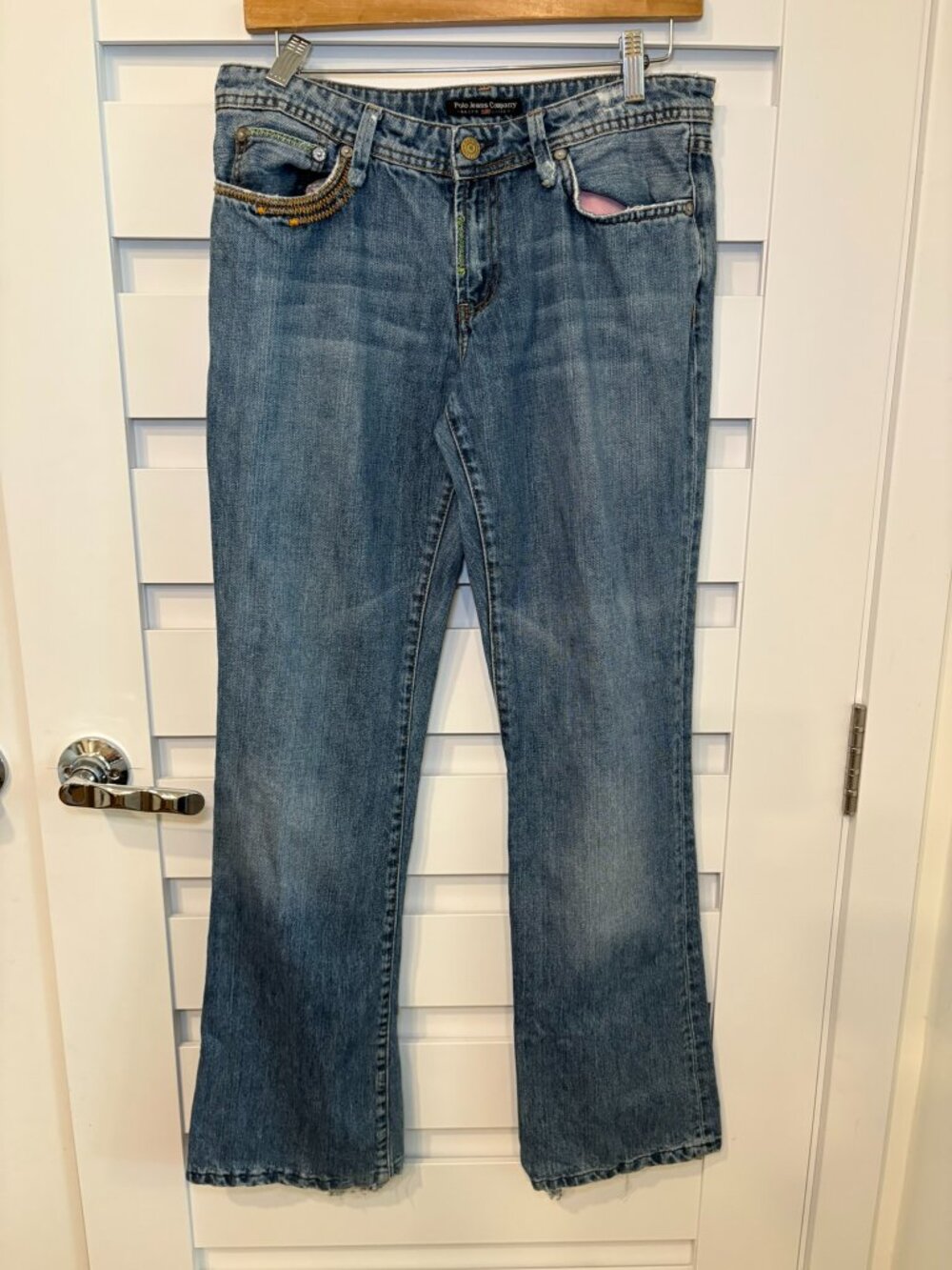 Vintage Polo Jeans Company Ralph Lauren Y2K Low Rise Flare Jeans 29 - Picture 7 of 16